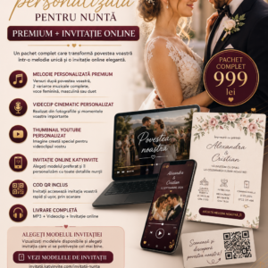 Melodie personalizata pentru nunta - Premium si Invitatie